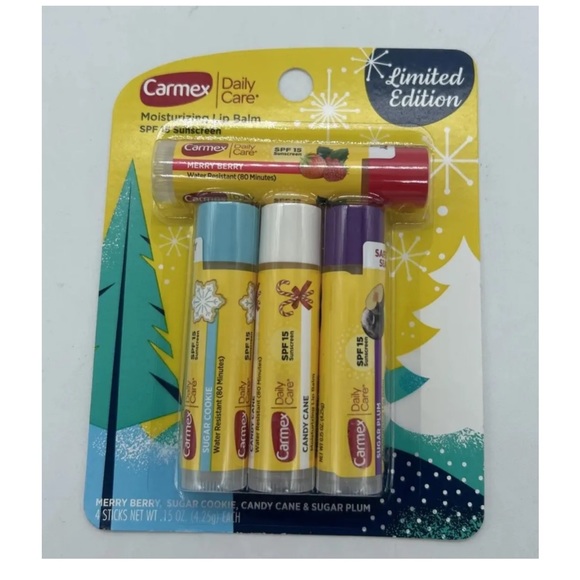 NIP Carmex Daily Care Moisturizing Lip Balm, 4 piece set, Limited Edition - Picture 2 of 3